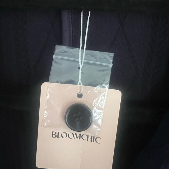 BloomChic Blue Tailored Blazer with Notched Lapel - Picture 2 of 4